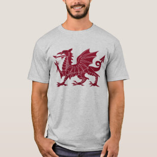 T-shirt Chemise du dragon Y Ddraig Goch de Gallois