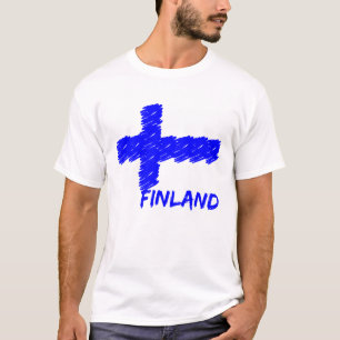 T-shirt Chemise du drapeau finlandais
