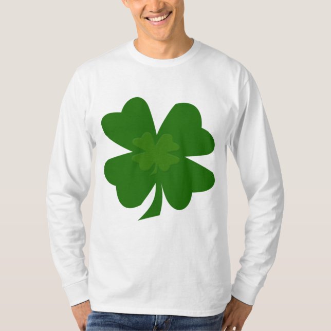 T-shirt chemise du L.sleeve des hommes de trèfle de (Devant)