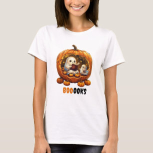 T-shirt Chemise du lecteur de livre citrouille   Costume d