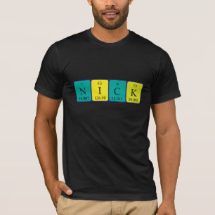 T-shirt Chemise du nom de table périodique Nick