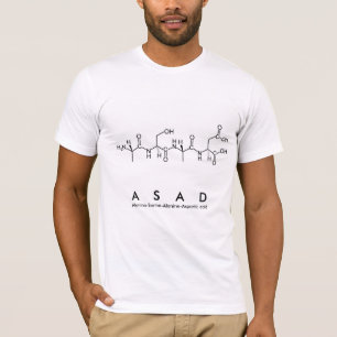 T-shirt Chemise du nom du peptide Asad