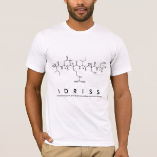 T-shirt Chemise du nom du peptide Idriss