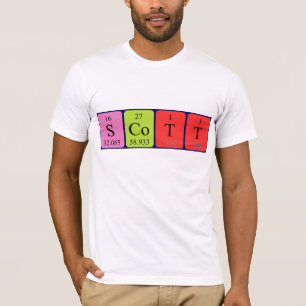 T-shirt Chemise du nom périodique de la table Scott