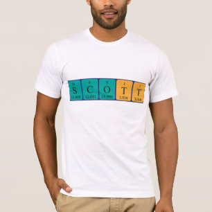 T-shirt Chemise du nom périodique de la table Scott