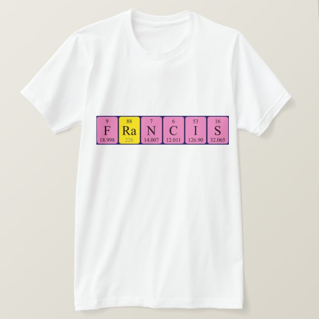 T-shirt Chemise du nom périodique Francis (Design devant)