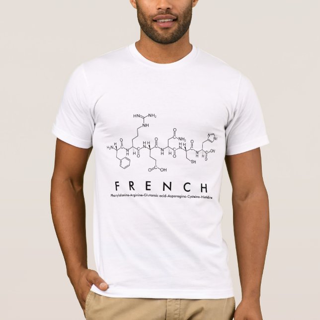 T-shirt Chemise du peptide français (Devant)
