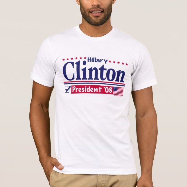 T-shirt Chemise du président '08 de Hillary Clinton (Devant)