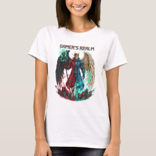 T-shirt Chemise du Royaume de l'Avatar de Jeu Ange Démon