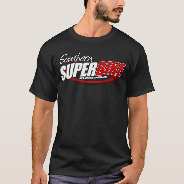 T-shirt Chemise du sud du Superbike "T" (couleurs foncées) (Devant)