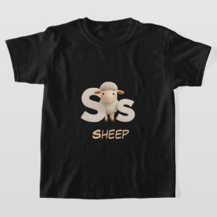 T-shirt Chemise éducative pour enfants Lettre S Mouton M