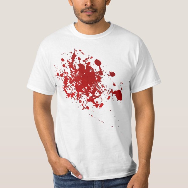 T-shirt Chemise effrayante d'éclaboussure de sang de (Devant)