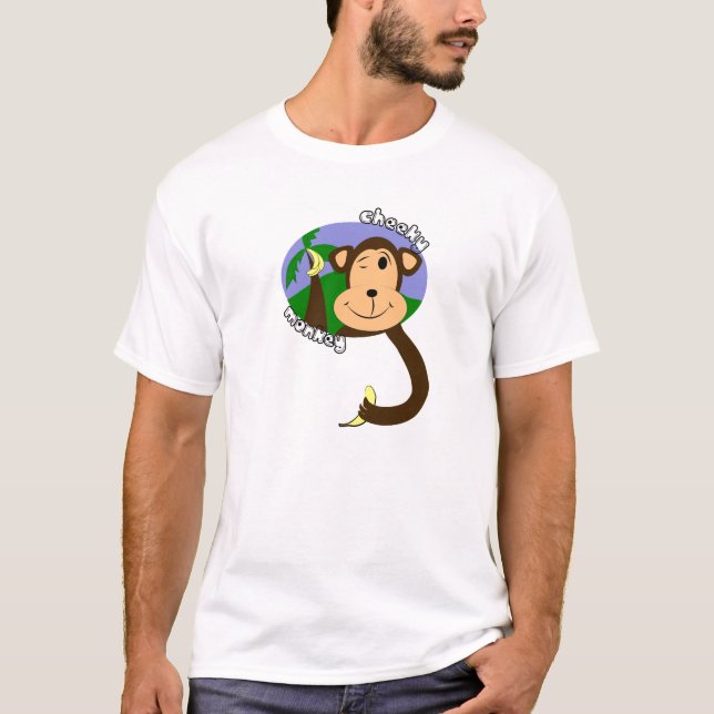 T-shirt Chemise effrontée de singe (Devant)