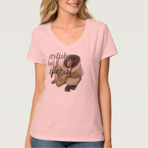 T-shirt chemise élégante mais illégale de singe d'ikea