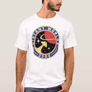 T-shirt Chemise éloignée de visite des mondes (blanc de