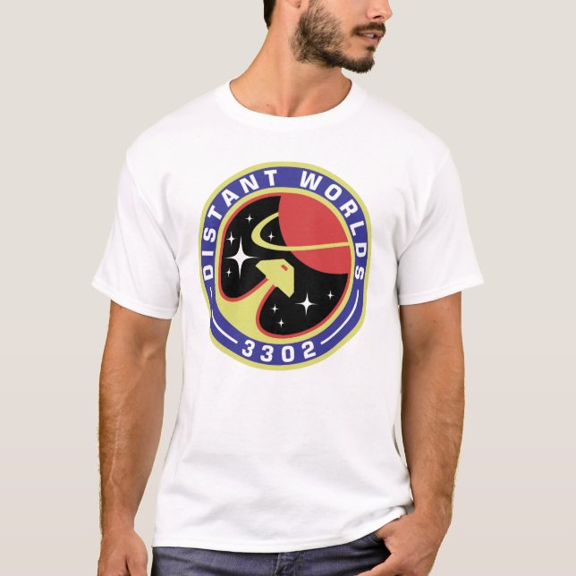 T-shirt Chemise éloignée de visite des mondes (blanc de (Devant)