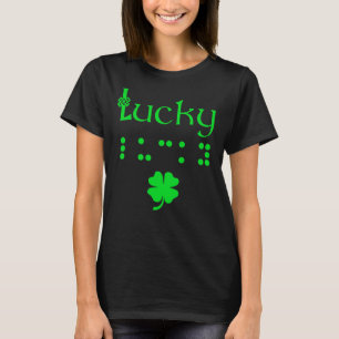 T-shirt Chemise en braille Lucky Jour de la Saint Patrick