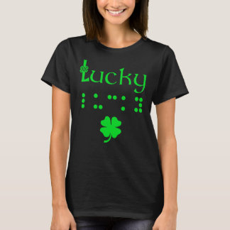 T-shirt Chemise en braille Lucky Jour de la Saint Patrick