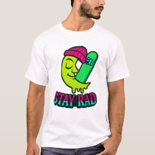 T-shirt Chemise en forme de croissant de lune pour skateur