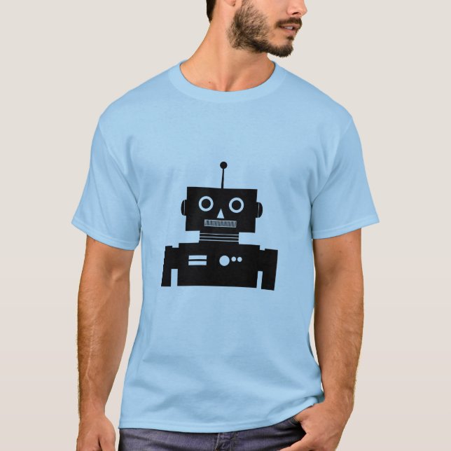 T-shirt Chemise en forme de robot rétro (Devant)