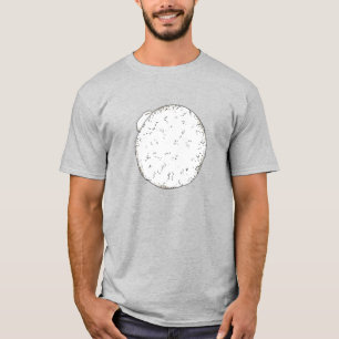 T-shirt Chemise en noix de beigne en poudre remplie de crè
