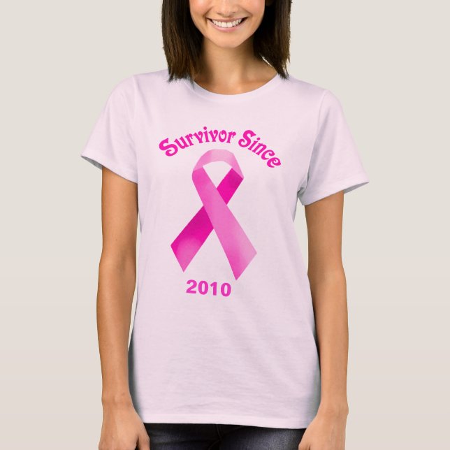 T-shirt Chemise en ruban rose du cancer du sein (Devant)