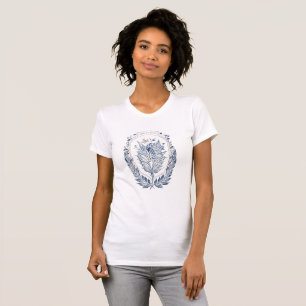 T-shirt Chemise en T Denim et Flower - Blossom sur Denim