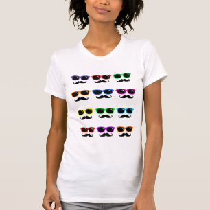 T-shirt Chemise en verre et de moustaches d'art de bruit