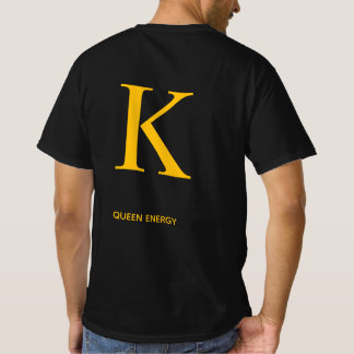 T-shirt Chemise Énergie Reine k Lettre Or – Noir Luxe