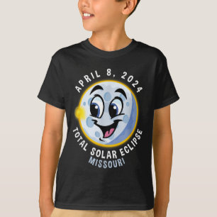 T-shirt Chemise Enfant Éclipse Solaire du 8 Avril Missouri