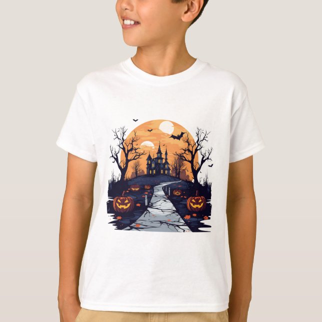 T-shirt Chemise enfant Halloween (Devant)