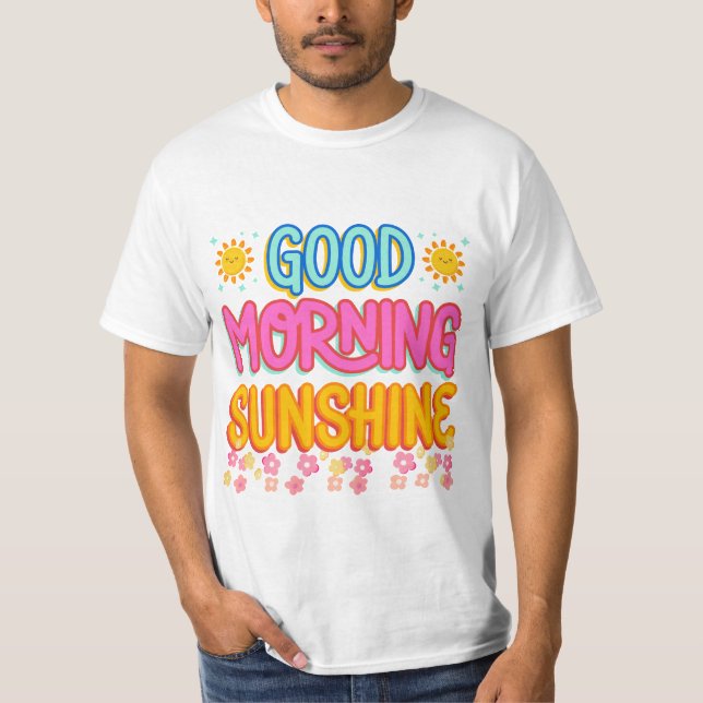 T-shirt chemise ensoleillée du bon matin (Devant)