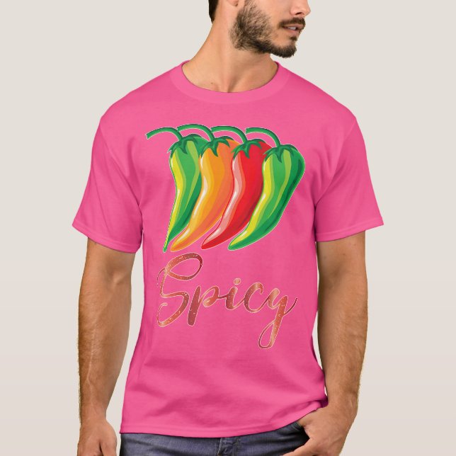 T-shirt Chemise épicée Poivron chaud et épicé (Devant)