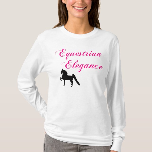 T-shirt Chemise équestre de dames d'élégance (Devant)