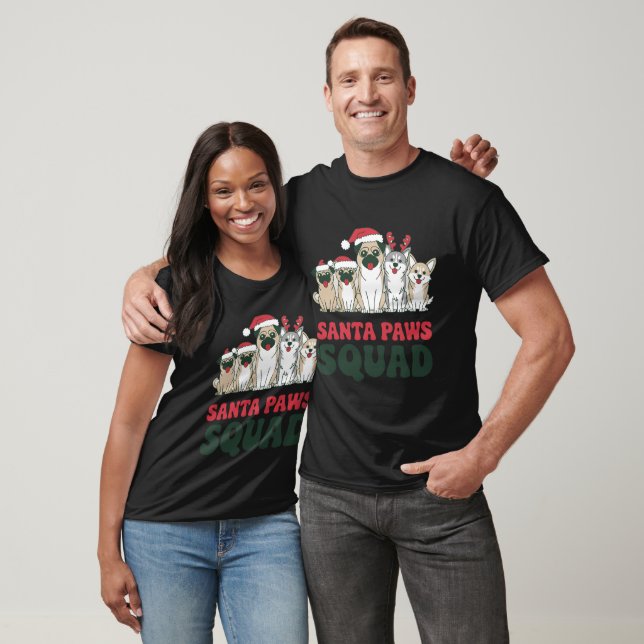 T-shirt Chemise Équipe Santa Paws (Unisexe)