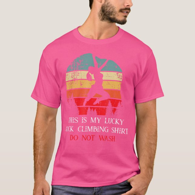 T-shirt Chemise Escalade Lucky Rock Ne Pas Laver (Devant)