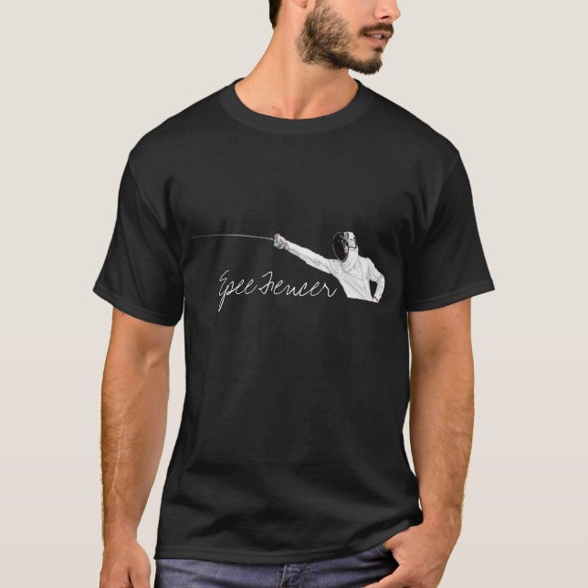 T-shirt Chemise Escrimeur-Foncée d'Epee (Devant)