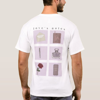 T-shirt Chemise esthétique romantique Notes d'amour