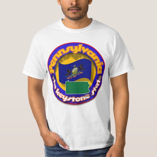 T-shirt Chemise F/B de cercle de la Pennsylvanie (Devant)