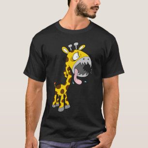 T-shirt Chemise fâchée aliénée folle folle de girafe
