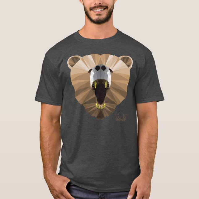 T-shirt Chemise fâchée de l'ours des hommes (Devant)