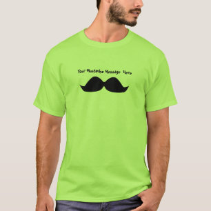 T-shirt Chemise faite sur commande de moustache
