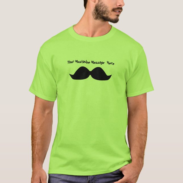 T-shirt Chemise faite sur commande de moustache (Devant)