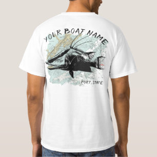 T-shirt Chemise faite sur commande de nom de bateau de