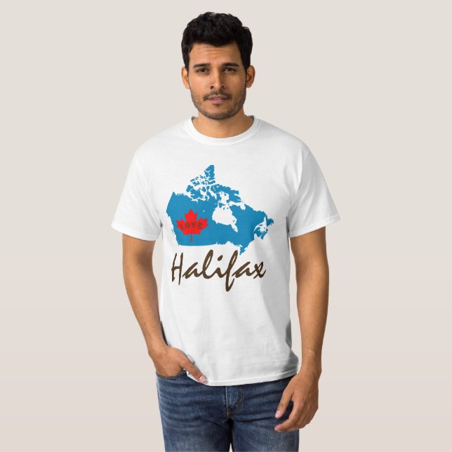 T-shirt Chemise faite sur commande de province de Halifax (Devant entier)