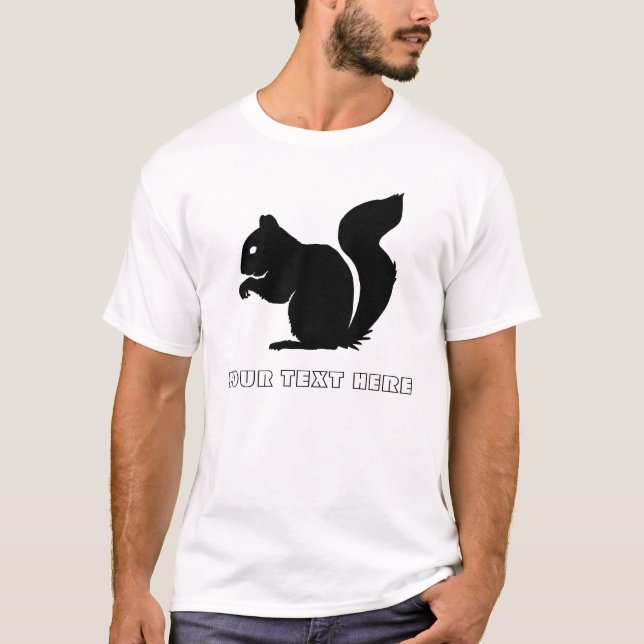 T-shirt Chemise faite sur commande d'écureuil (Devant)