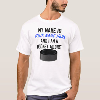 T-shirt Chemise faite sur commande d'intoxiqué d'hockey
