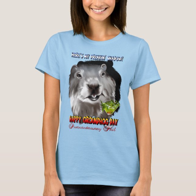 T-shirt Chemise fantôme de Punxsutawney Phil (Devant)
