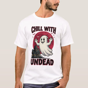 T-shirt Chemise fantôme Halloween Design Zombie Haunted Vi