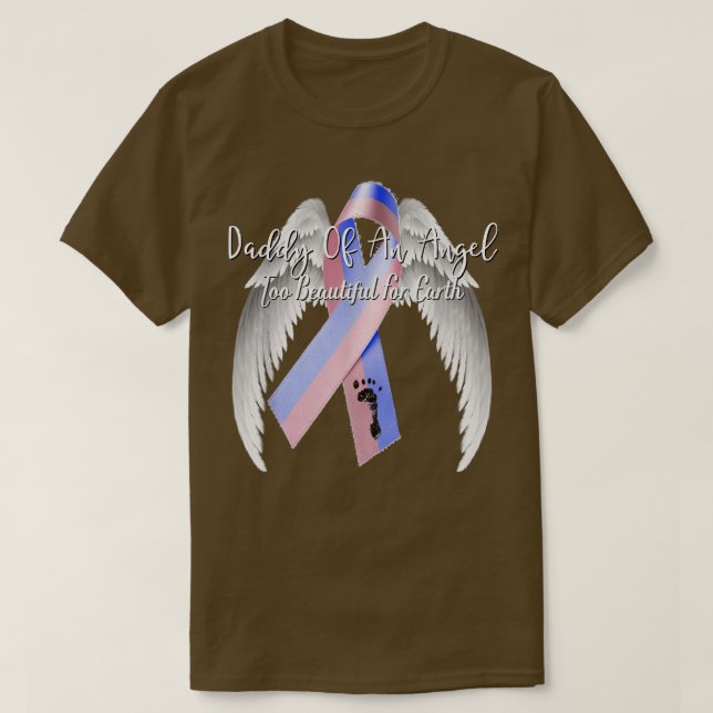 T-shirt Chemise fausse couche Papa De La Grossesse Ange Pe (Design devant)